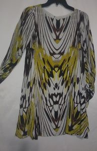 Anthro Liefsdottir Chocolate Lime Tunic Top 0